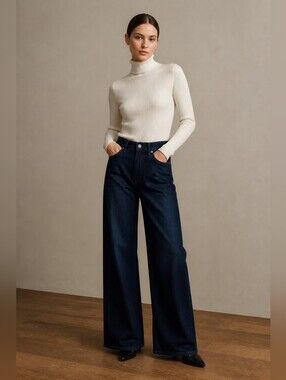 Old Navy Women Dark Indigo Relaxed Fit Jeans